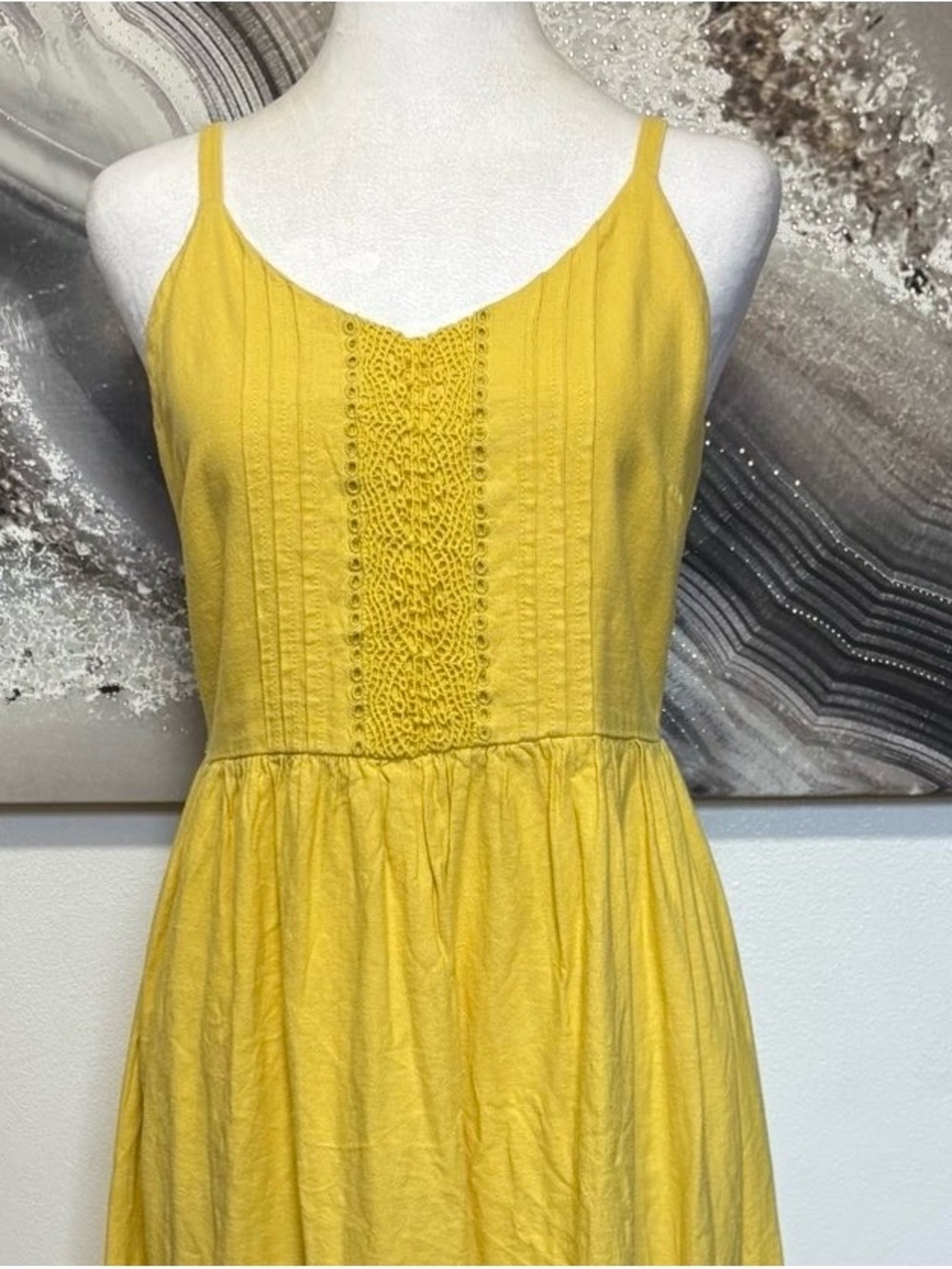 Old Navy Yellow Textured Cami Tank